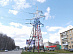 Kostroma power engineers painted the metal pole of a 110 kV line in the regional centre