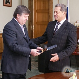 Евгений Макаров с губернатором Смоленской области Виктором Масловым