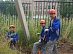 Students from the construction crew help improve the power supply of residents of Smolensk